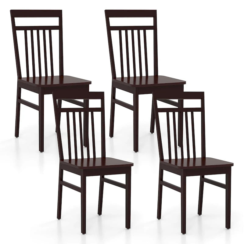 Esszimmerstuhl-Set im Landhausstil, 2 armlehnenlose Holzstühle mit