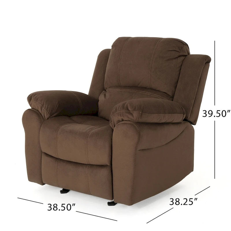 Sillón reclinable mullido, cómodo sofá reclinable individual