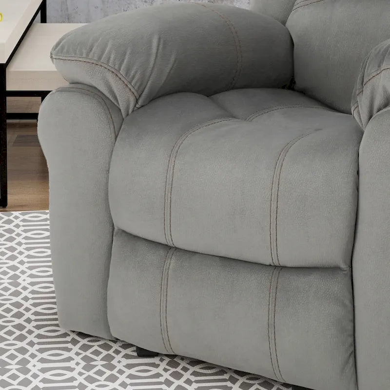Sillón reclinable mullido, cómodo sofá reclinable individual