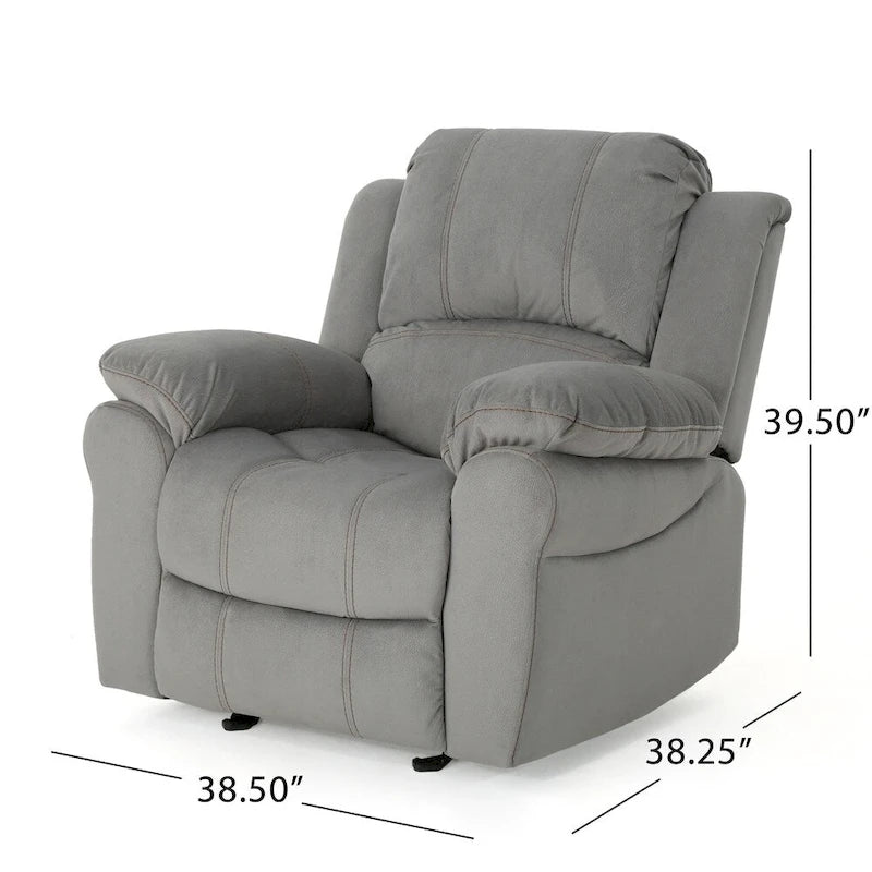 Sillón reclinable mullido, cómodo sofá reclinable individual