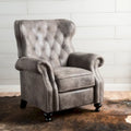 Fauteuil club inclinable en microfibre capitonnée