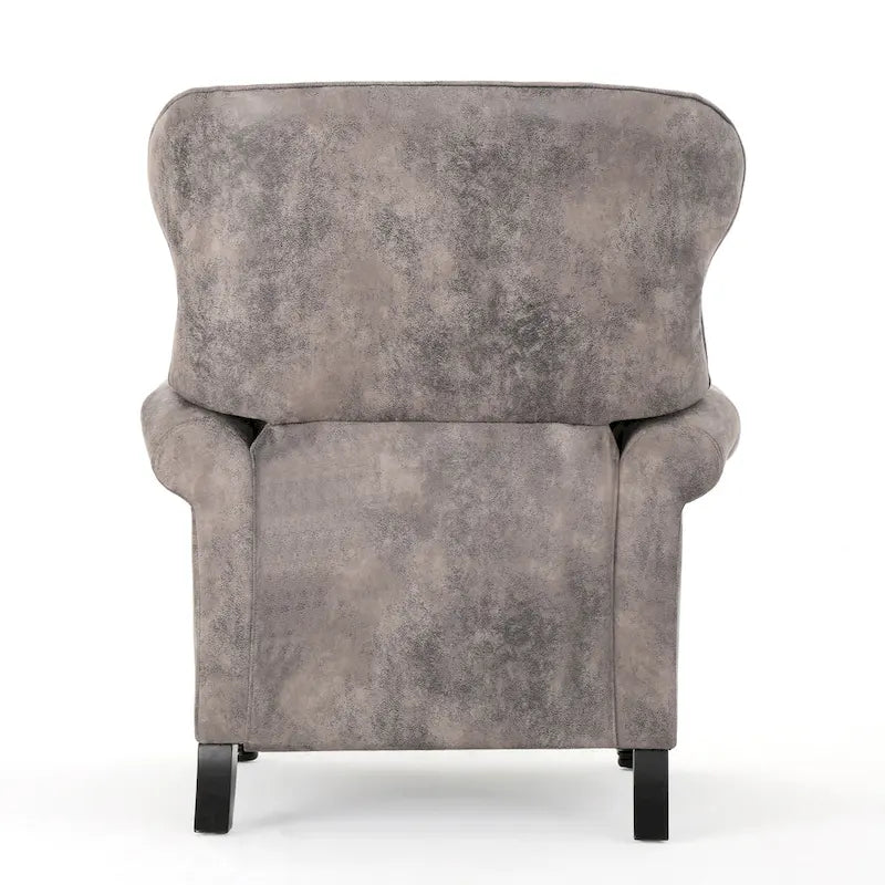 Fauteuil club inclinable en microfibre capitonnée