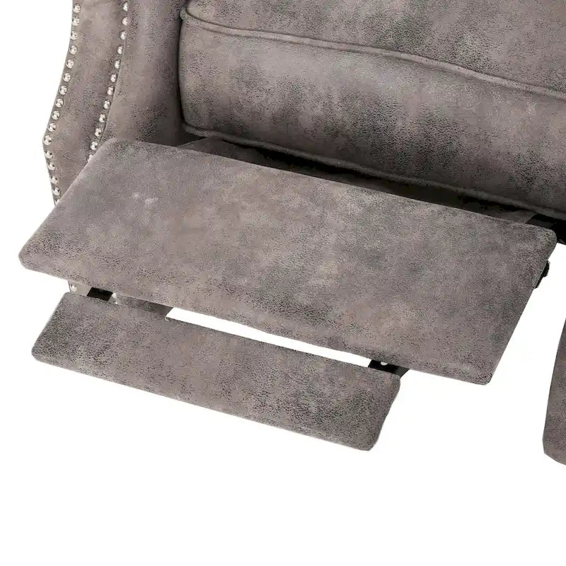 Fauteuil club inclinable en microfibre capitonnée