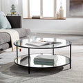 Runder Couchtisch aus Glas - 14H x 36W x 36D