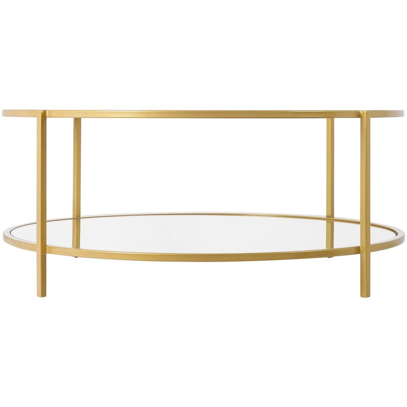 Runder Couchtisch aus Glas - 14H x 36W x 36D