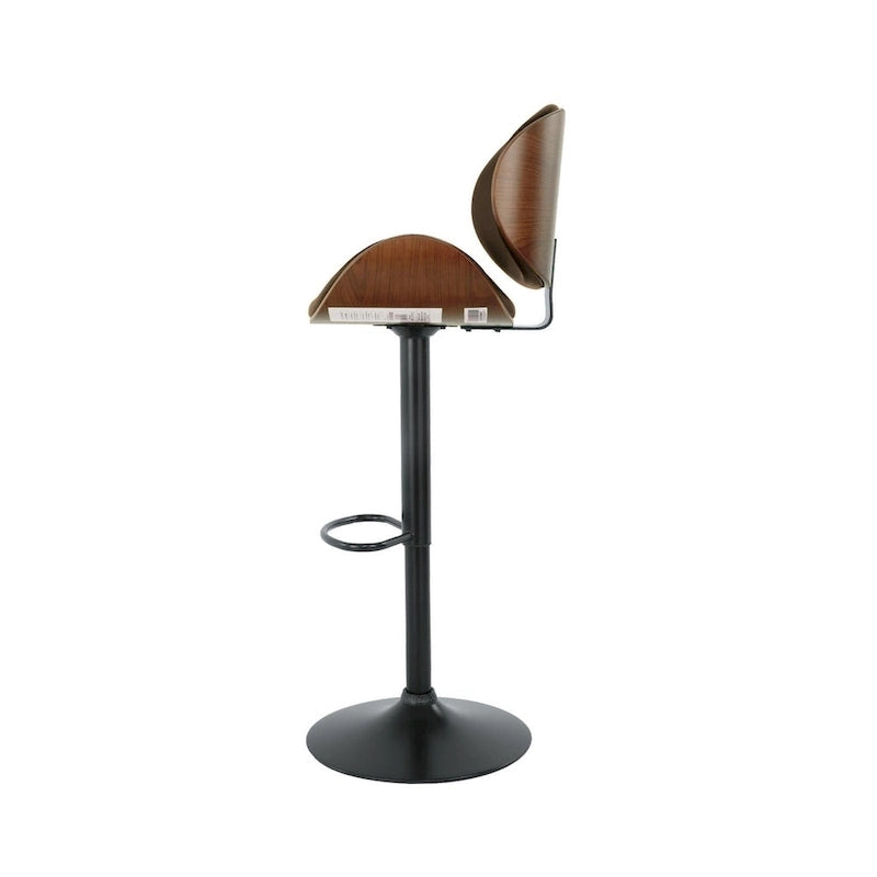 Tabouret de bar moderne réglable marron et noir
