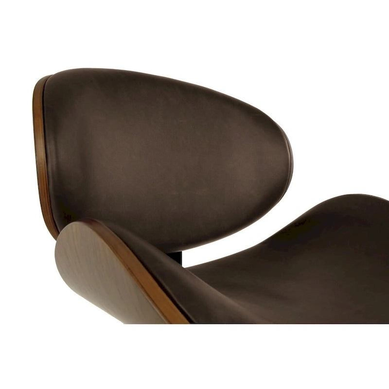Tabouret de bar moderne réglable marron et noir