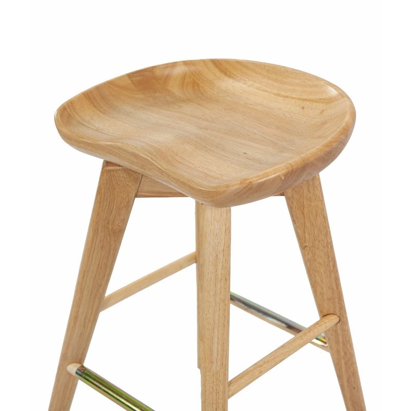 Rücklehnenloser Barhocker aus Holz mit Drehfunktion für den Innenbereich