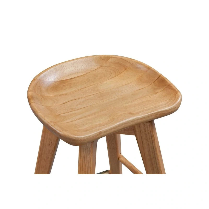 Rücklehnenloser Barhocker aus Holz mit Drehfunktion für den Innenbereich