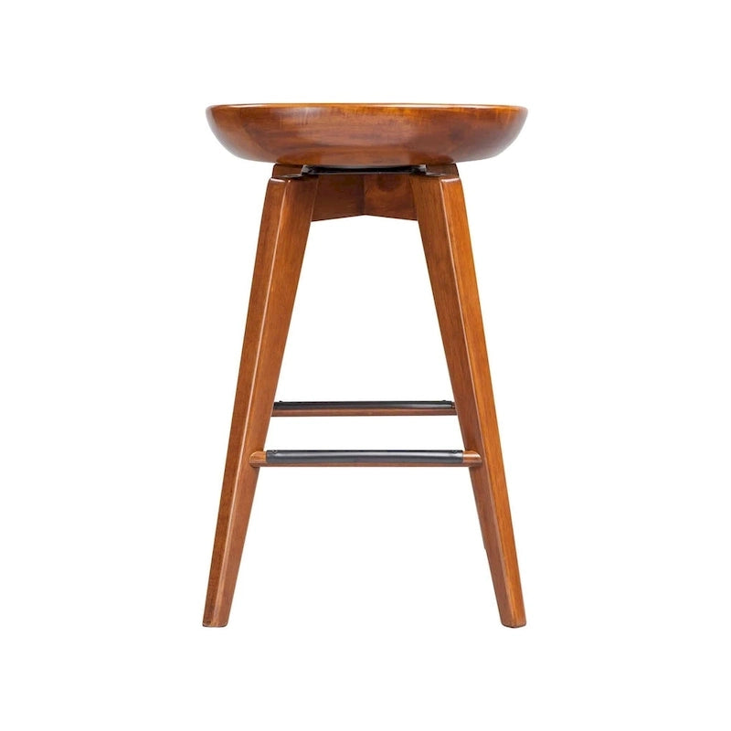 Rücklehnenloser Barhocker aus Holz mit Drehfunktion für den Innenbereich