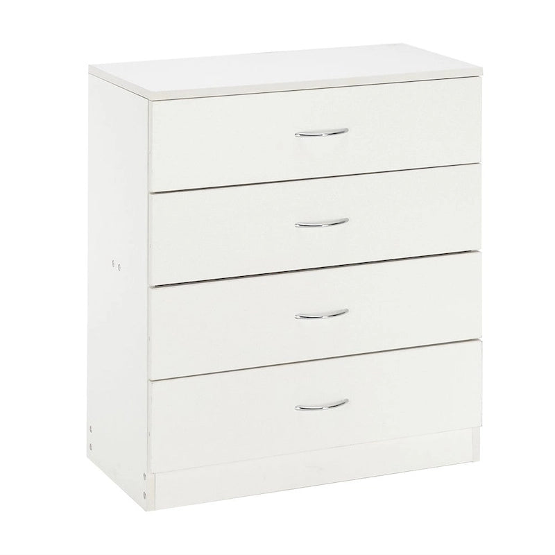 Commode moderne et épurée à 4 tiroirs, 28, noire/blanche