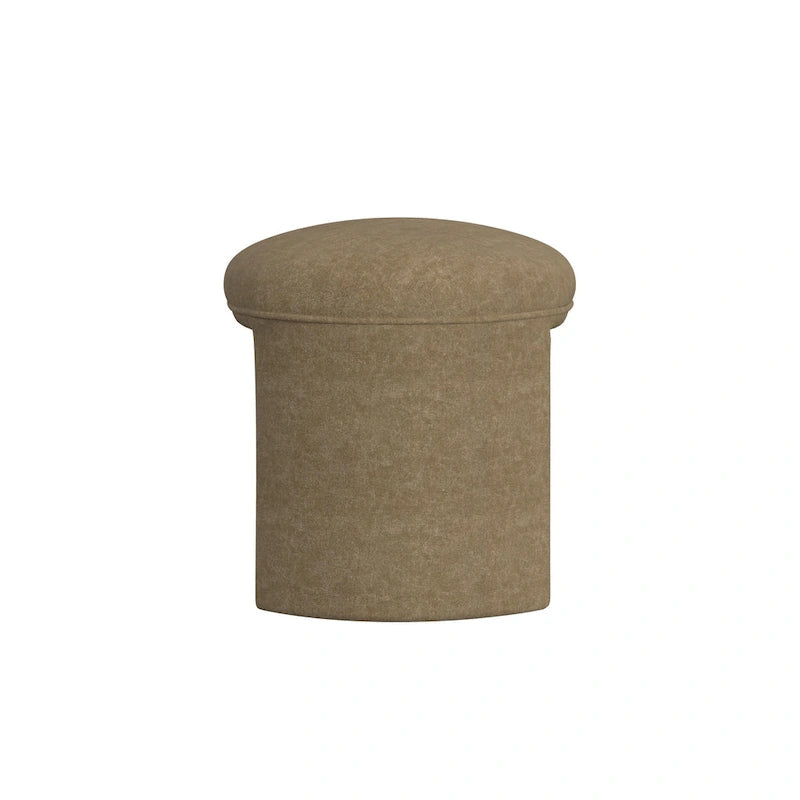 Puf curvo de tela bouclé, reposapiés decorativo para el hogar