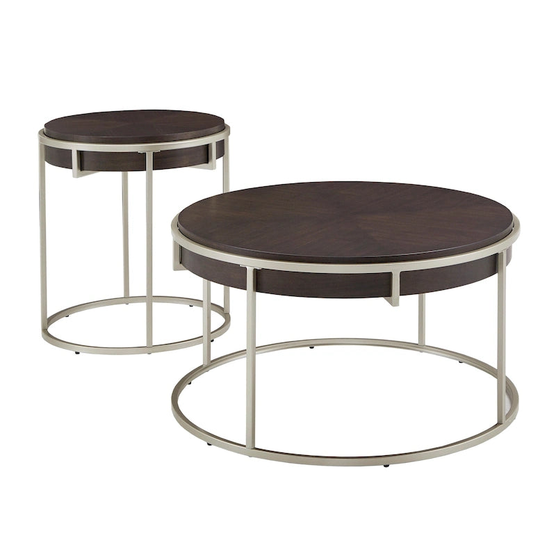 Runder Tisch mit Metallgestell
