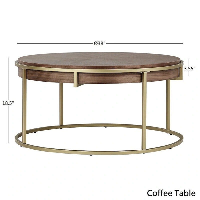 Runder Tisch mit Metallgestell