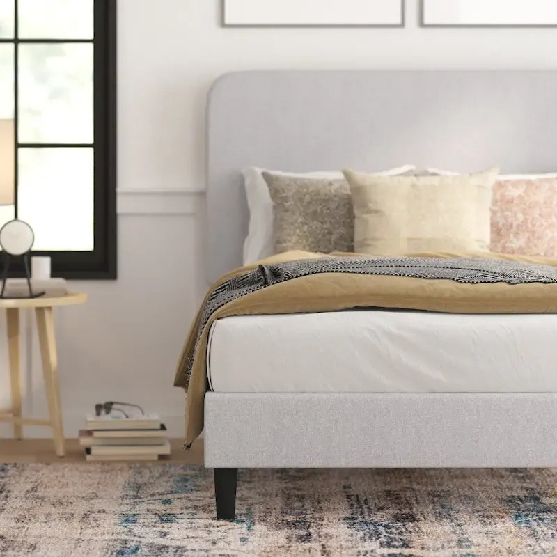 Cama plataforma con cabecero - no necesita base
