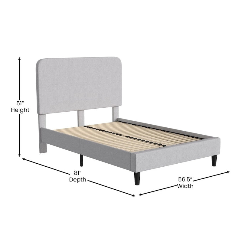 Cama plataforma con cabecero - no necesita base