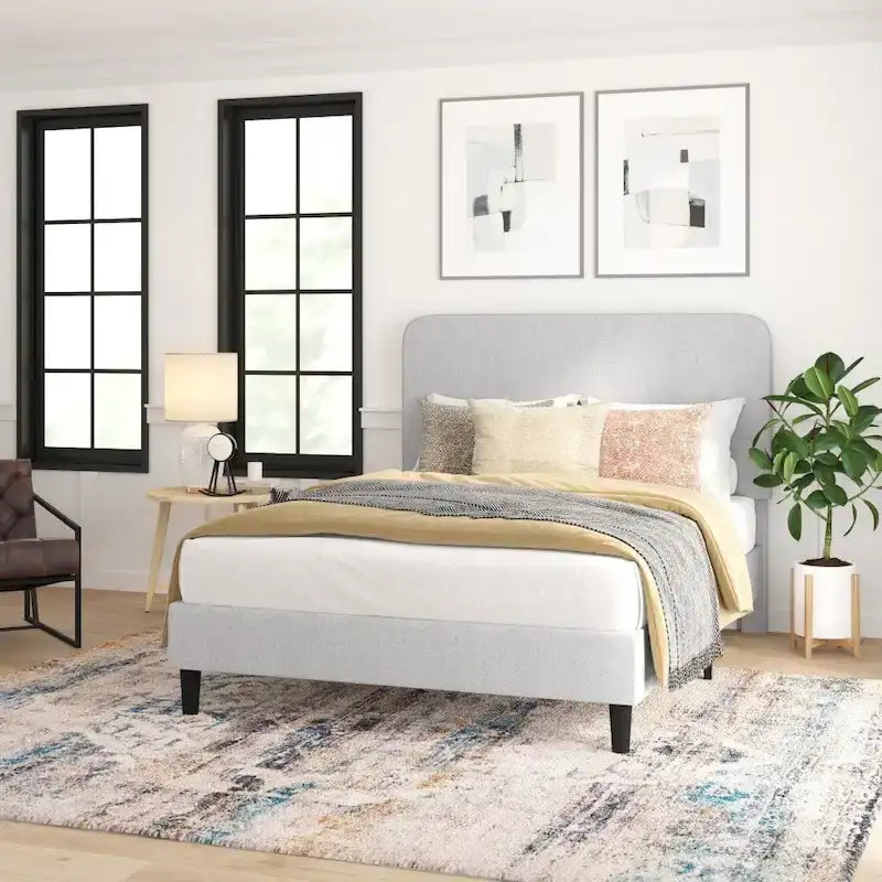 Cama plataforma con cabecero - no necesita base