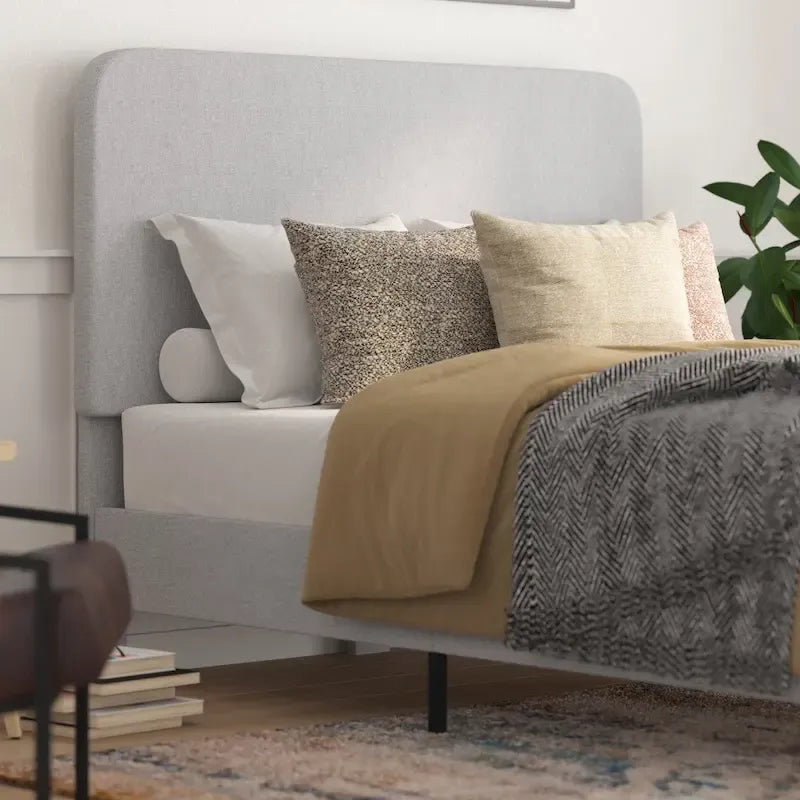 Cama plataforma con cabecero - no necesita base