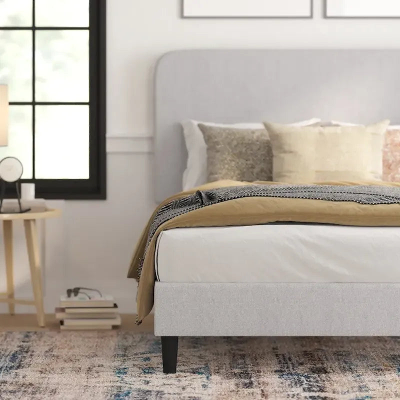 Cama plataforma con cabecero - no necesita base