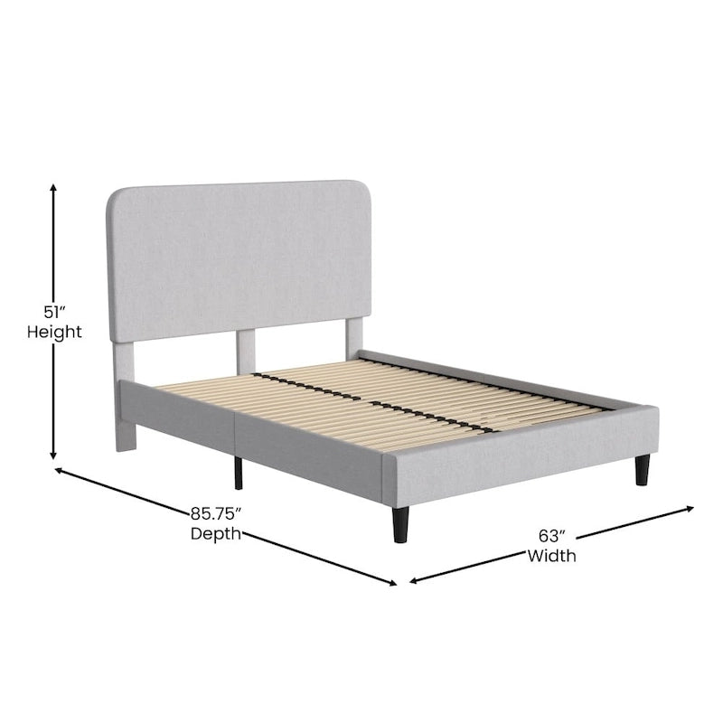 Cama plataforma con cabecero - no necesita base