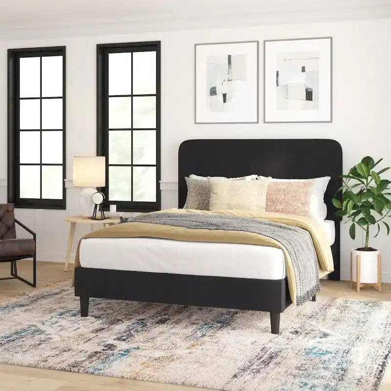 Cama plataforma con cabecero - no necesita base