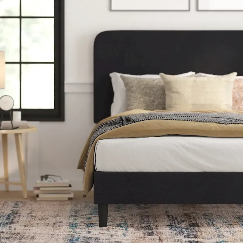 Cama plataforma con cabecero - no necesita base
