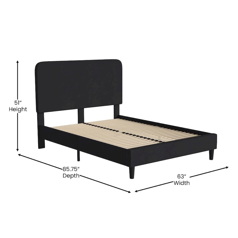 Cama plataforma con cabecero - no necesita base