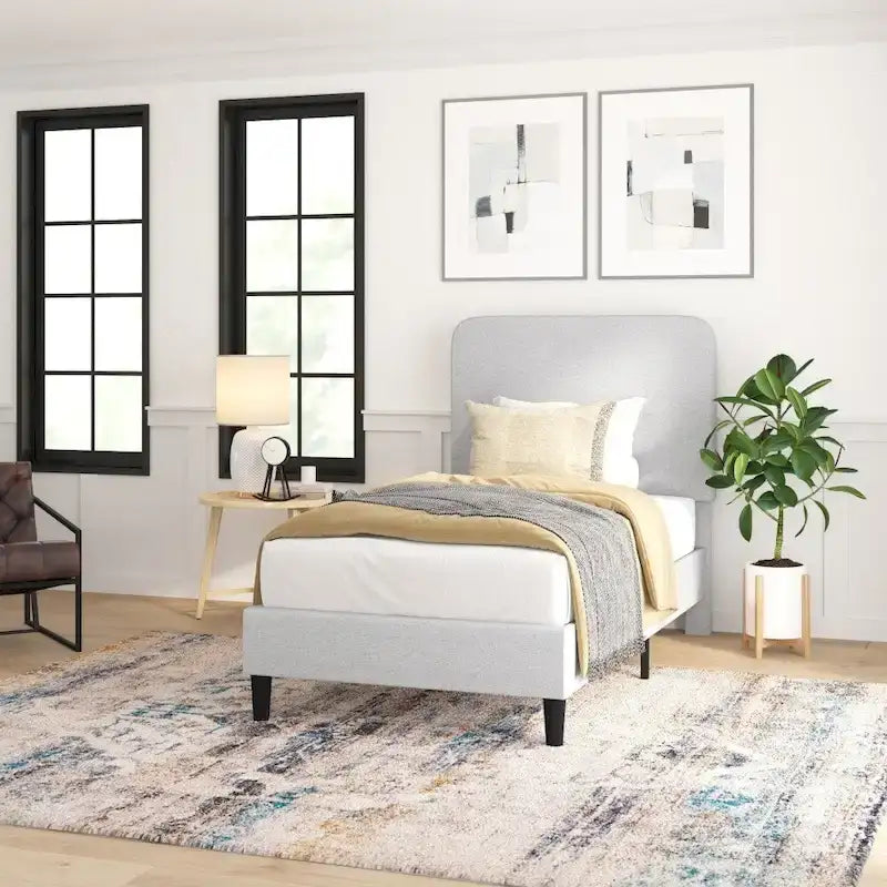 Cama plataforma con cabecero - no necesita base