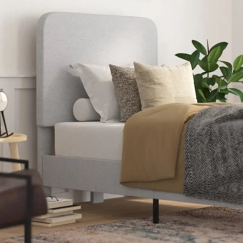 Cama plataforma con cabecero - no necesita base