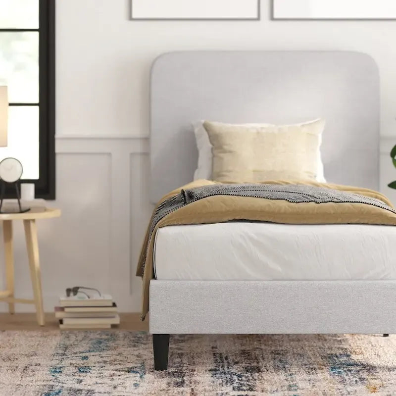 Cama plataforma con cabecero - no necesita base