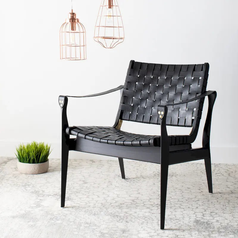 Safari-Ledersessel - 24.5 W x 30 L x 30 H - 25W x 30D x 30H