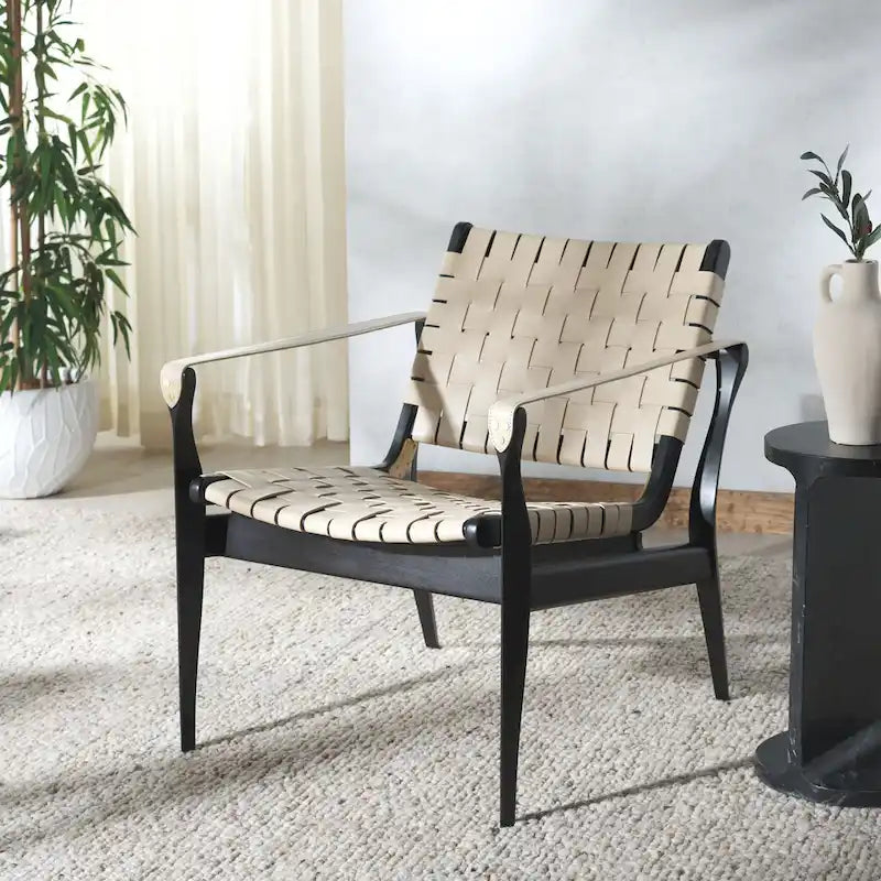 Safari-Ledersessel - 24.5 W x 30 L x 30 H - 25W x 30D x 30H