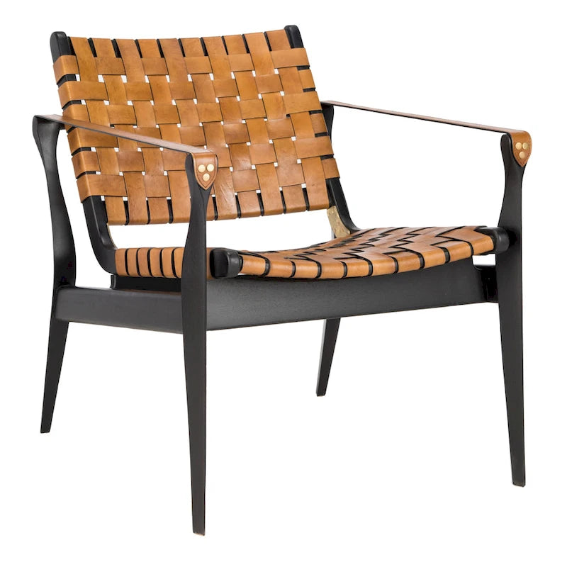 Safari-Ledersessel - 24.5 W x 30 L x 30 H - 25W x 30D x 30H