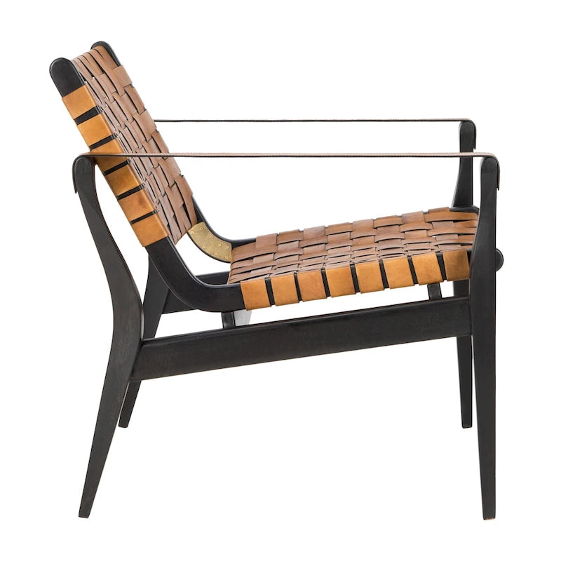 Safari-Ledersessel - 24.5 W x 30 L x 30 H - 25W x 30D x 30H
