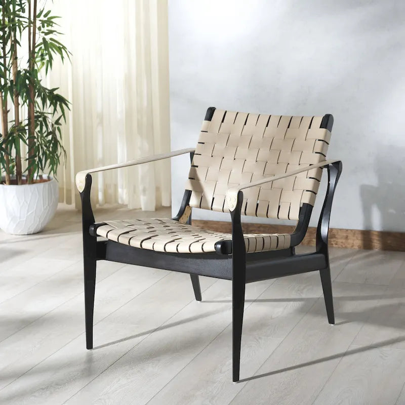 Safari-Ledersessel - 24.5 W x 30 L x 30 H - 25W x 30D x 30H