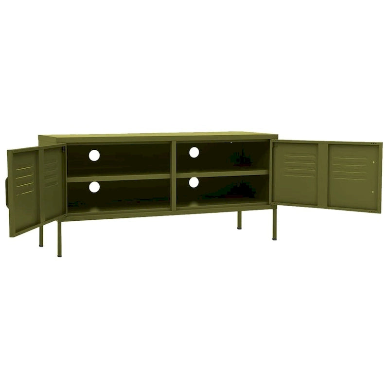 Soporte para TV, mueble para TV, aparador, consola multimedia y armario de acero - 41.3 x 13.8 x 19.7