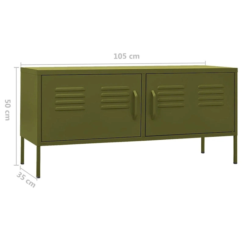 Soporte para TV, mueble para TV, aparador, consola multimedia y armario de acero - 41.3 x 13.8 x 19.7