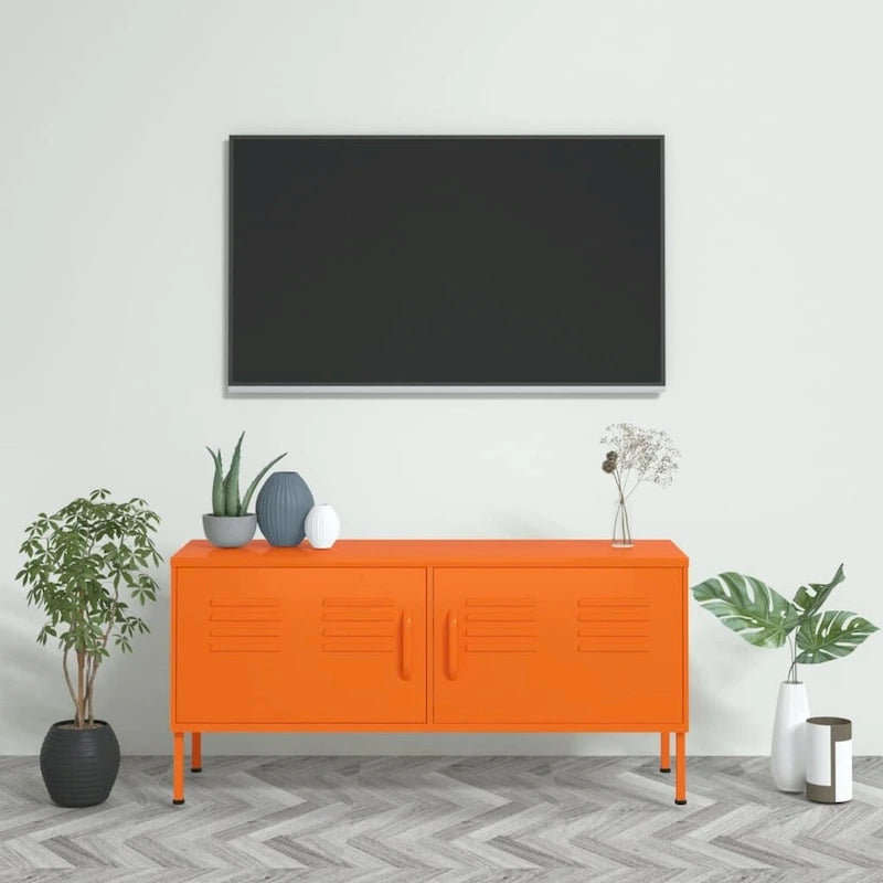Soporte para TV, mueble para TV, aparador, consola multimedia y armario de acero - 41.3 x 13.8 x 19.7