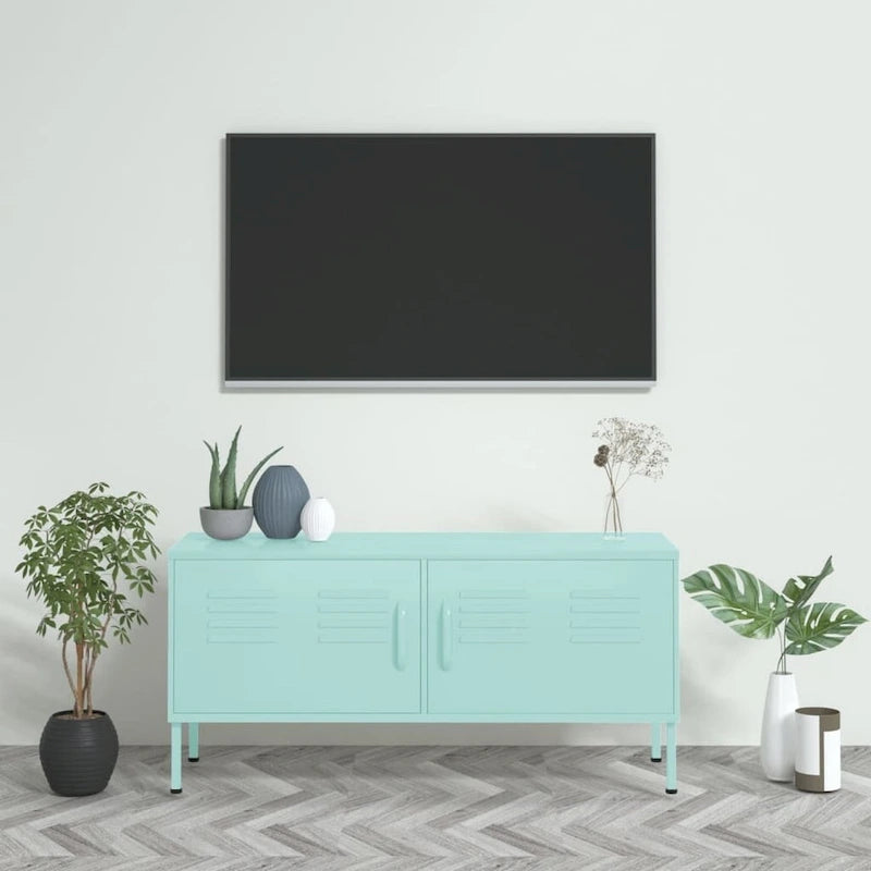 Soporte para TV, mueble para TV, aparador, consola multimedia y armario de acero - 41.3 x 13.8 x 19.7