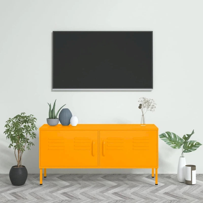 Soporte para TV, mueble para TV, aparador, consola multimedia y armario de acero - 41.3 x 13.8 x 19.7