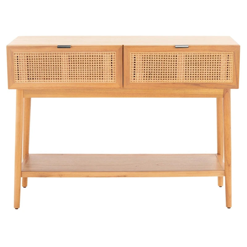 Console en rotin à 2 tiroirs - 42 In. W x 14 In. D x 31 In. H - 42Wx14Dx31H