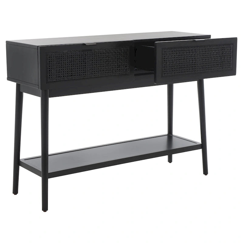 Konsolentisch aus Rattan mit 2 Schubladen - 42 In. W x 14 In. D x 31 In. H - 42Wx14Dx31H