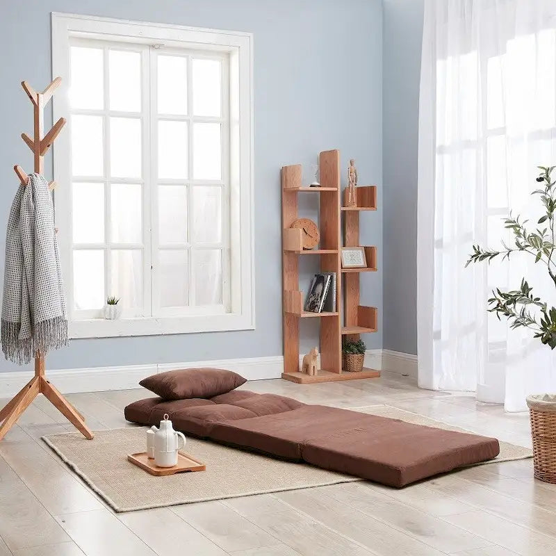 Dreifach klappbares Schlafsofa, verstellbares Bodensofa mit einem Kissen und 5 Liegepositionen