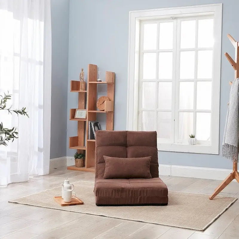 Dreifach klappbares Schlafsofa, verstellbares Bodensofa mit einem Kissen und 5 Liegepositionen