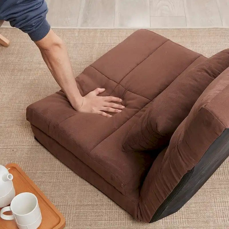 Dreifach klappbares Schlafsofa, verstellbares Bodensofa mit einem Kissen und 5 Liegepositionen