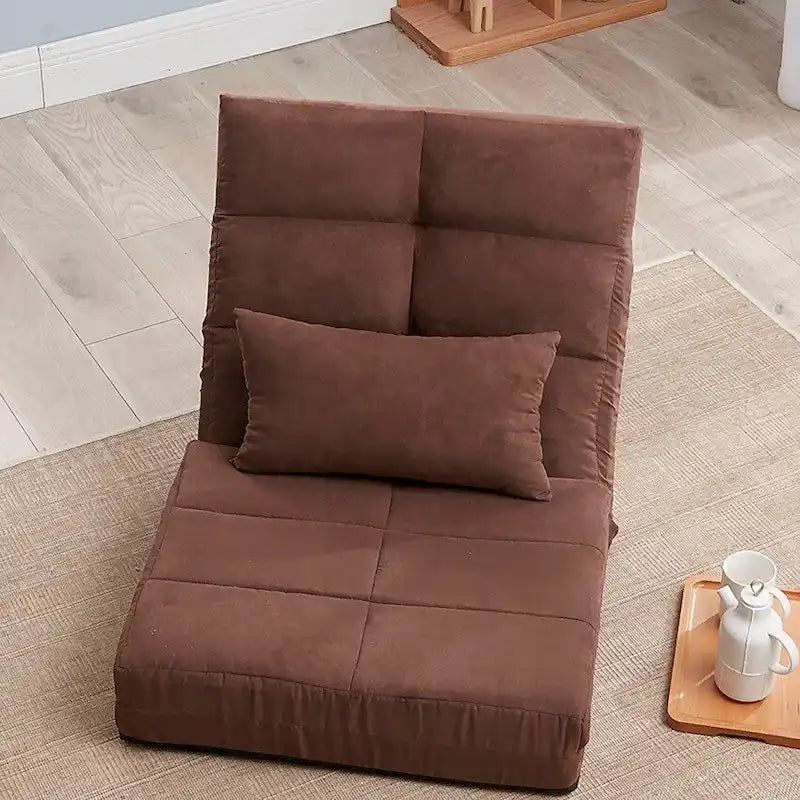 Dreifach klappbares Schlafsofa, verstellbares Bodensofa mit einem Kissen und 5 Liegepositionen