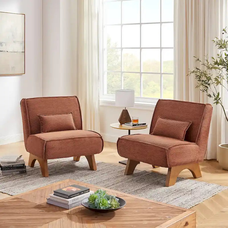 Set aus 2 Polyester-Akzentstühlen