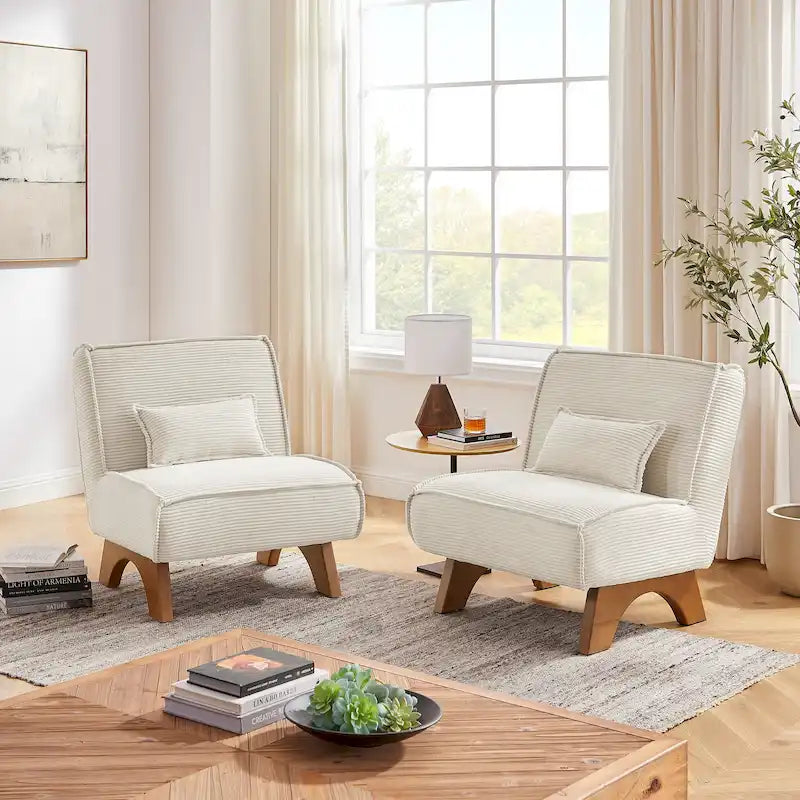 Set aus 2 Polyester-Akzentstühlen