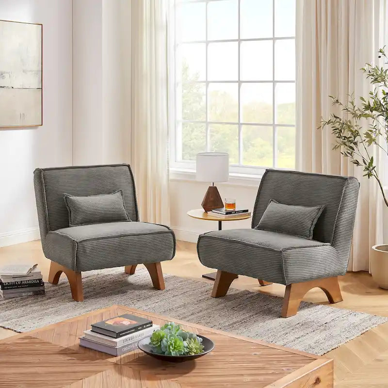 Set aus 2 Polyester-Akzentstühlen