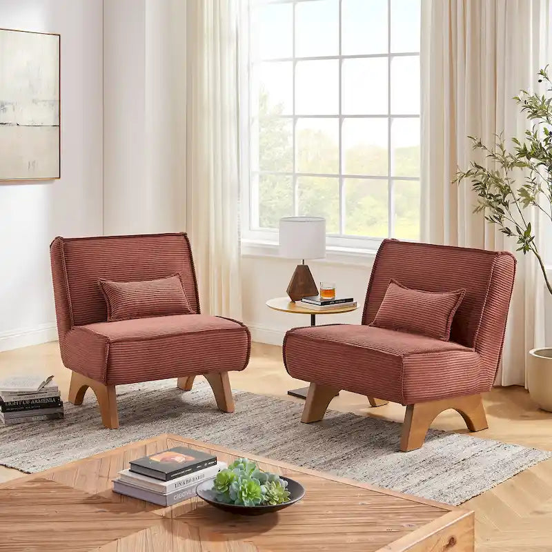 Set aus 2 Polyester-Akzentstühlen